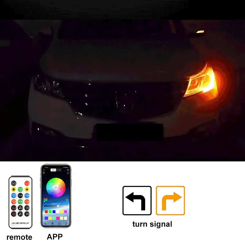 Automotive engine cover LED light strip in white, red, blue or colourful streamer modes for General Motors vehicles