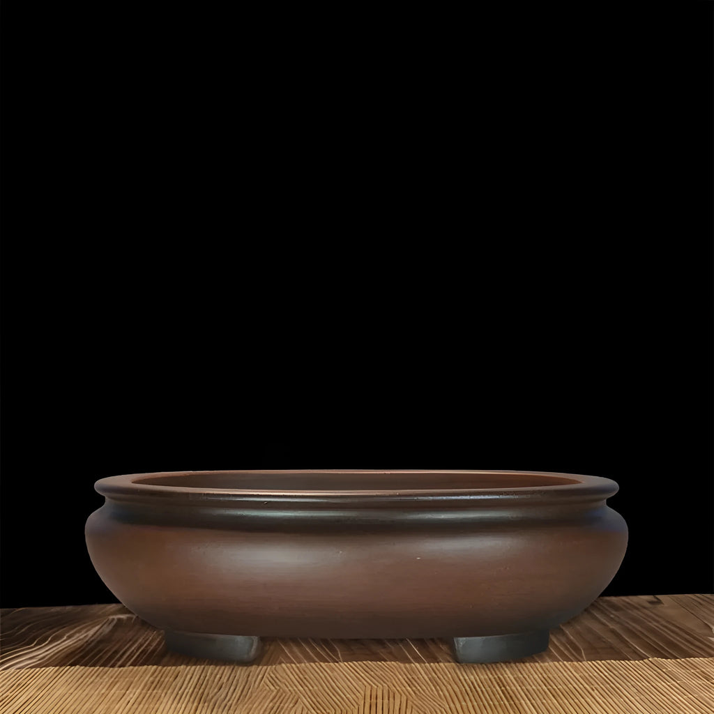 Purple clay handmade desktop flowerpot with classical style measuring 58cm wide