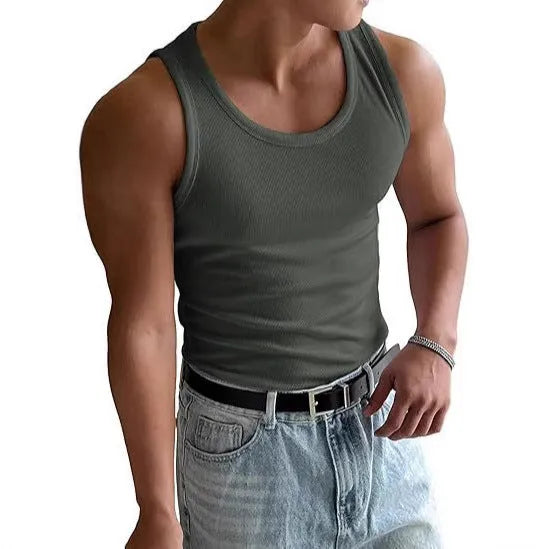 Men's tight-fitting round neck workout t-shirt in polyester available in six colours