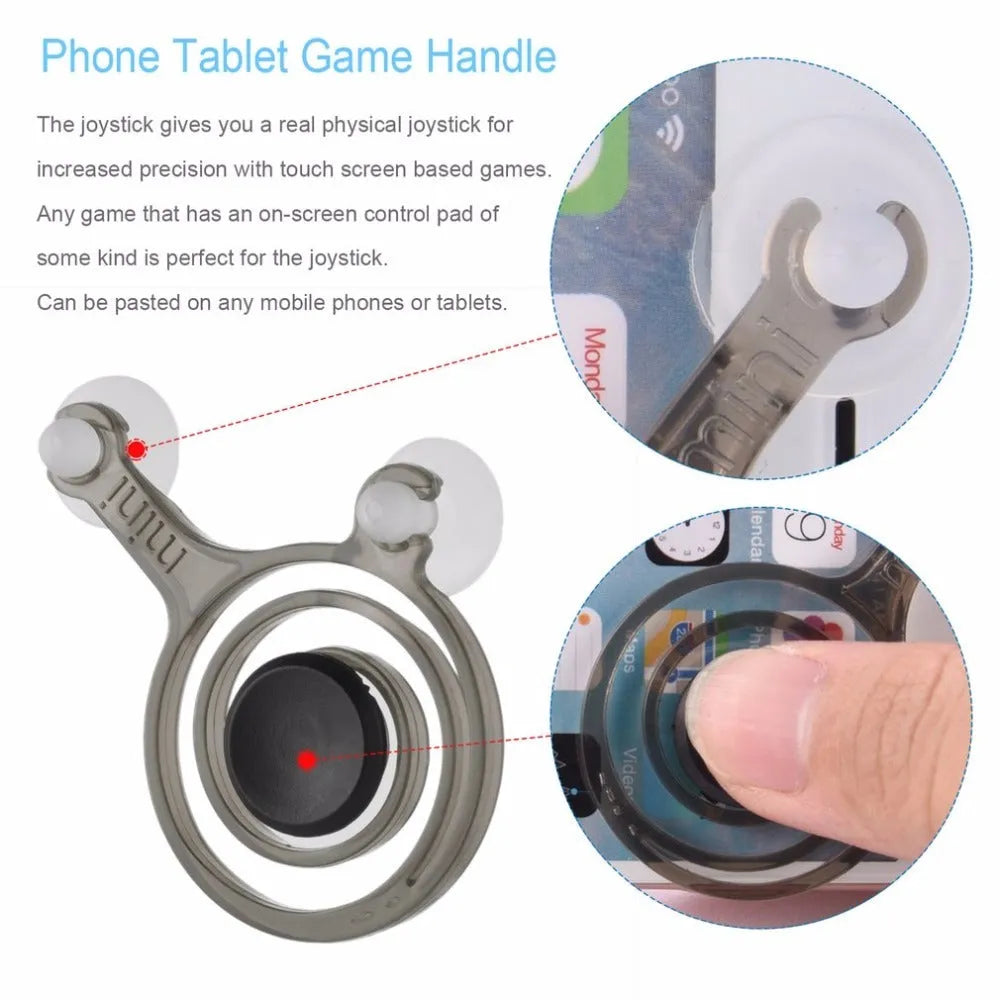 Clear plastic joystick pair for mobile phone touch screen gaming