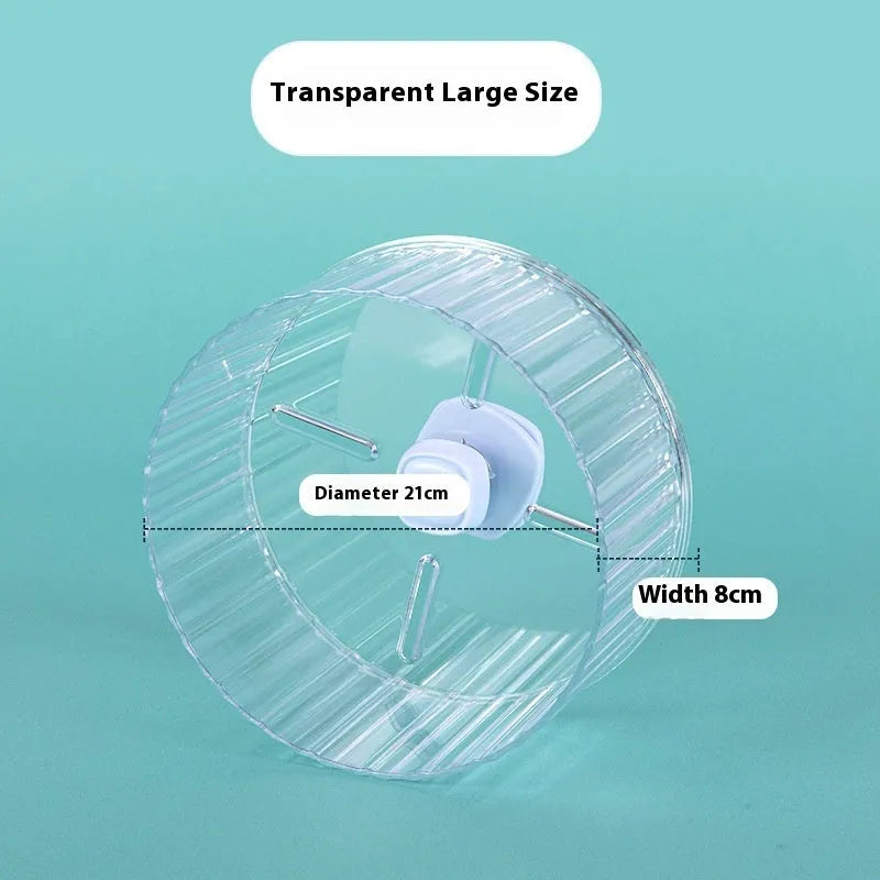 Plastic parrot exercise running wheel toy in transparent and coloured options for birdcages