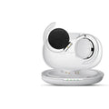Black and white sports wireless Bluetooth earphones with bilateral stereo sound