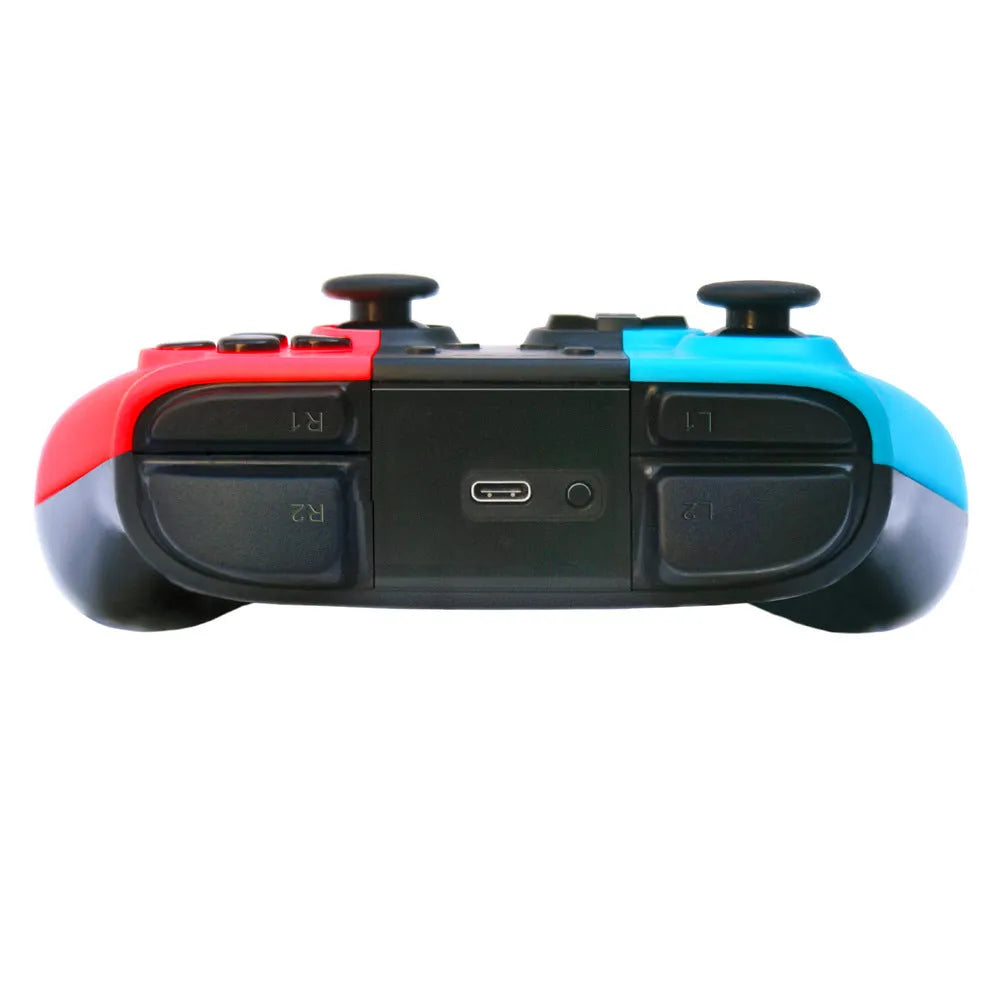 Black wireless Nintendo Switch Pro controller with analogue sticks, action buttons, and D-pad