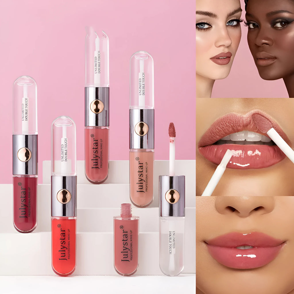 Women's moisturising lip gloss in 6ml tube with colour style options