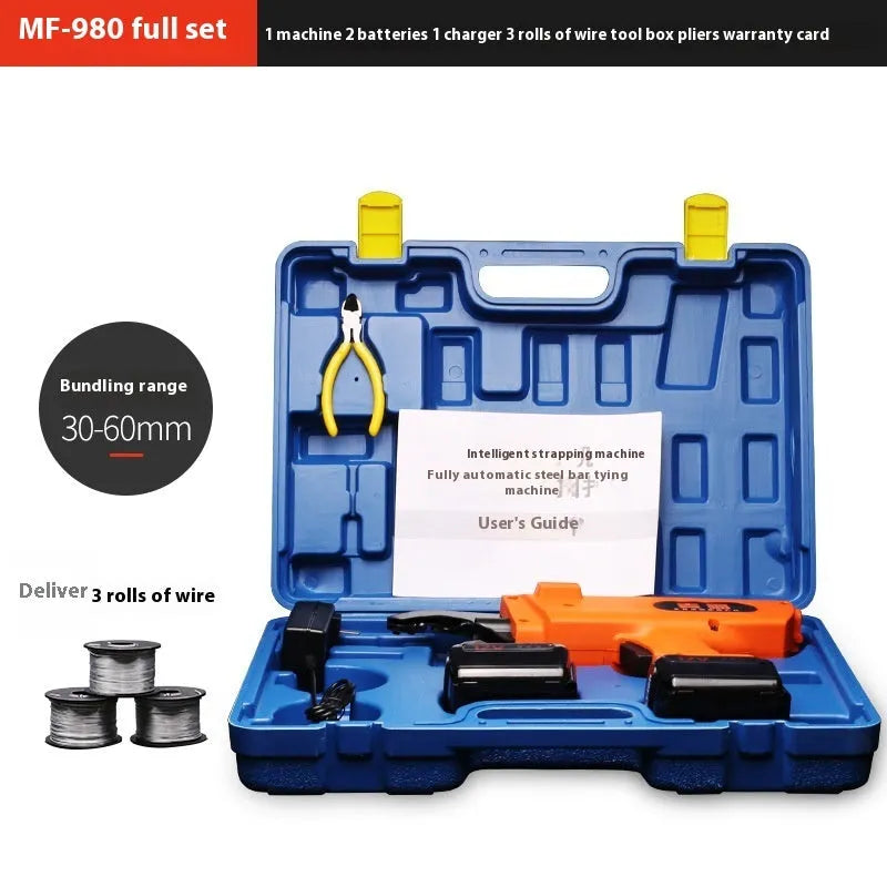 Fully automatic electric steel bar tying machine for construction site rebar fastening