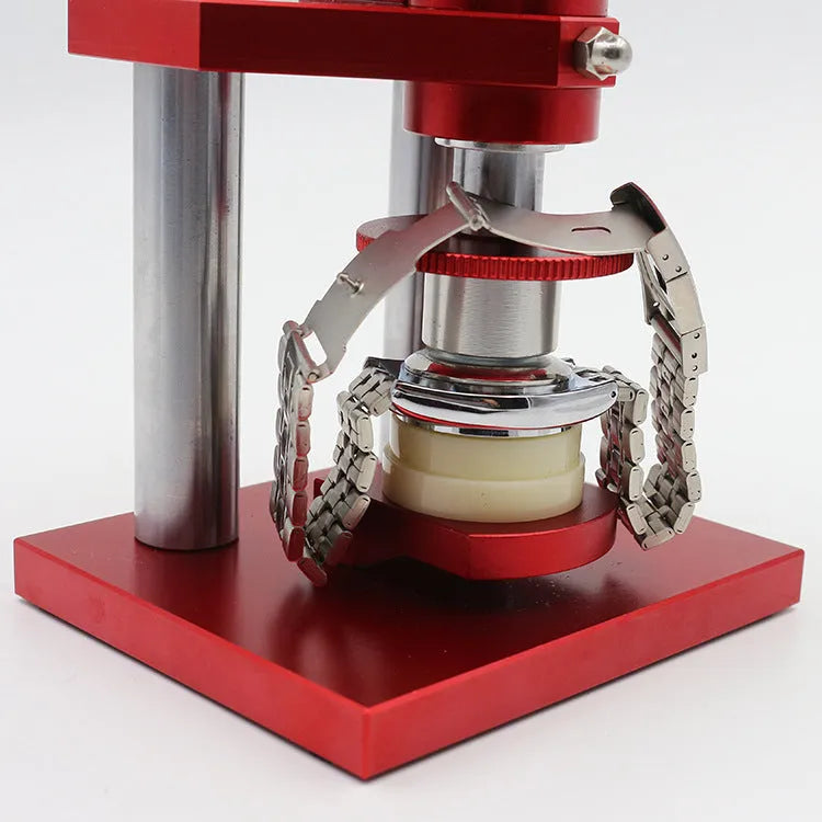 Watch back cover press tool with spiral cap presser and 20 plastic moulds for household watch repair
