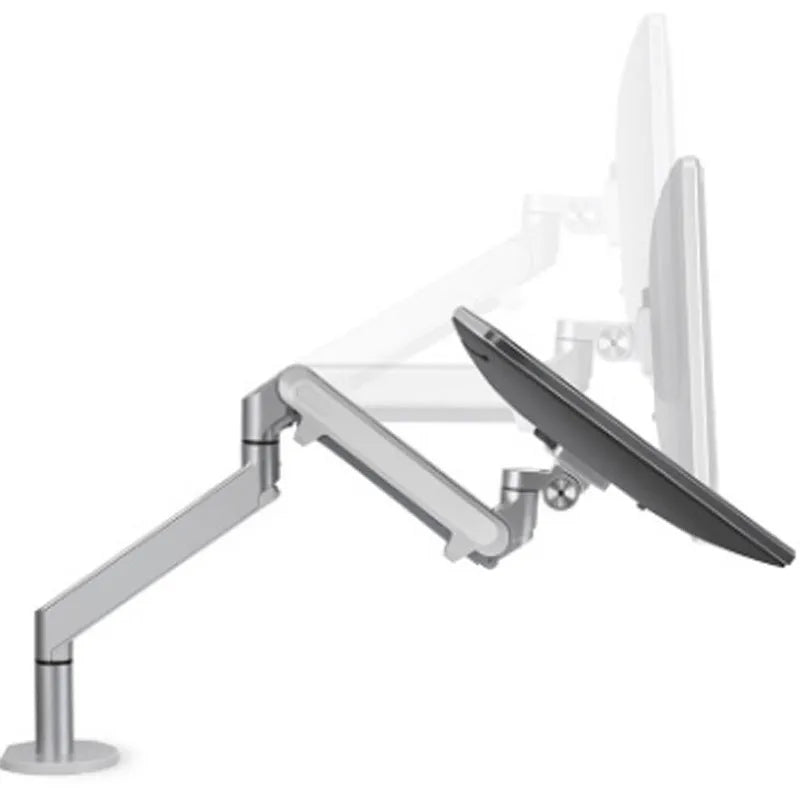 Aluminium computer stand with air pressure arm bracket in black or silver colour