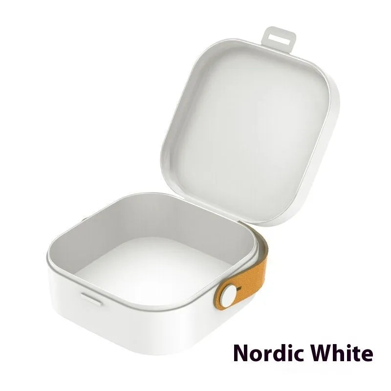 Medium portable storage box with lid for organising cables in five colour options