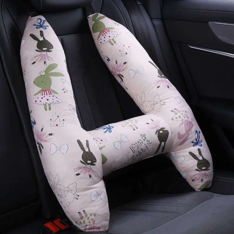 Car headrest neck pillow 55x70cm with printed pattern and pearl cotton filling