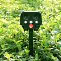 Green solar ultrasonic animal repeller device for outdoor garden pest control
