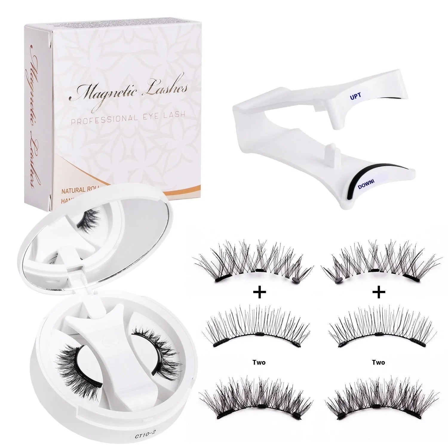 Portable chemical fibre false eyelash storage box with integrated soap holder compartments