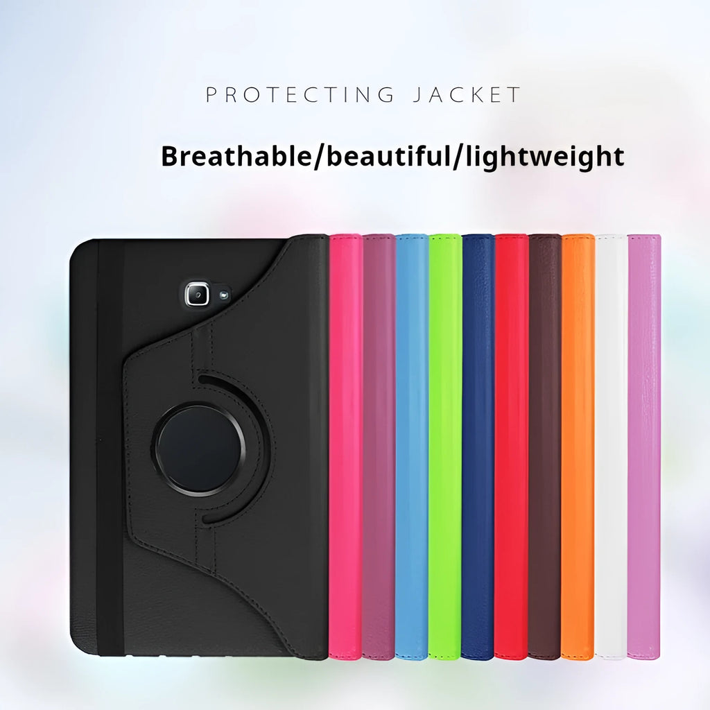 iPad tablet rotating leather case in clamshell design with multiple colour options