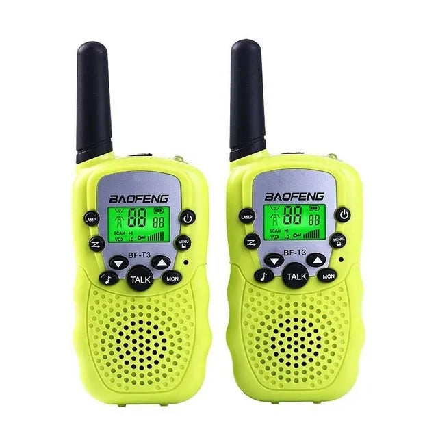 Children's UHF walkie talkie set in assorted colours with 22-channel capability