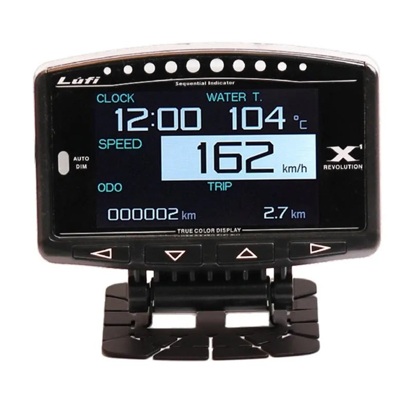 X1 Automotive Multi Function OBD Instrument with LED display and metal casing