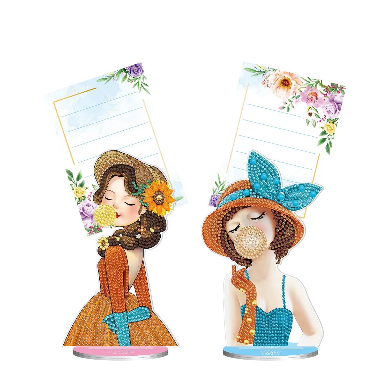 Handmade diamond painting note clip decorative piece for restaurant display