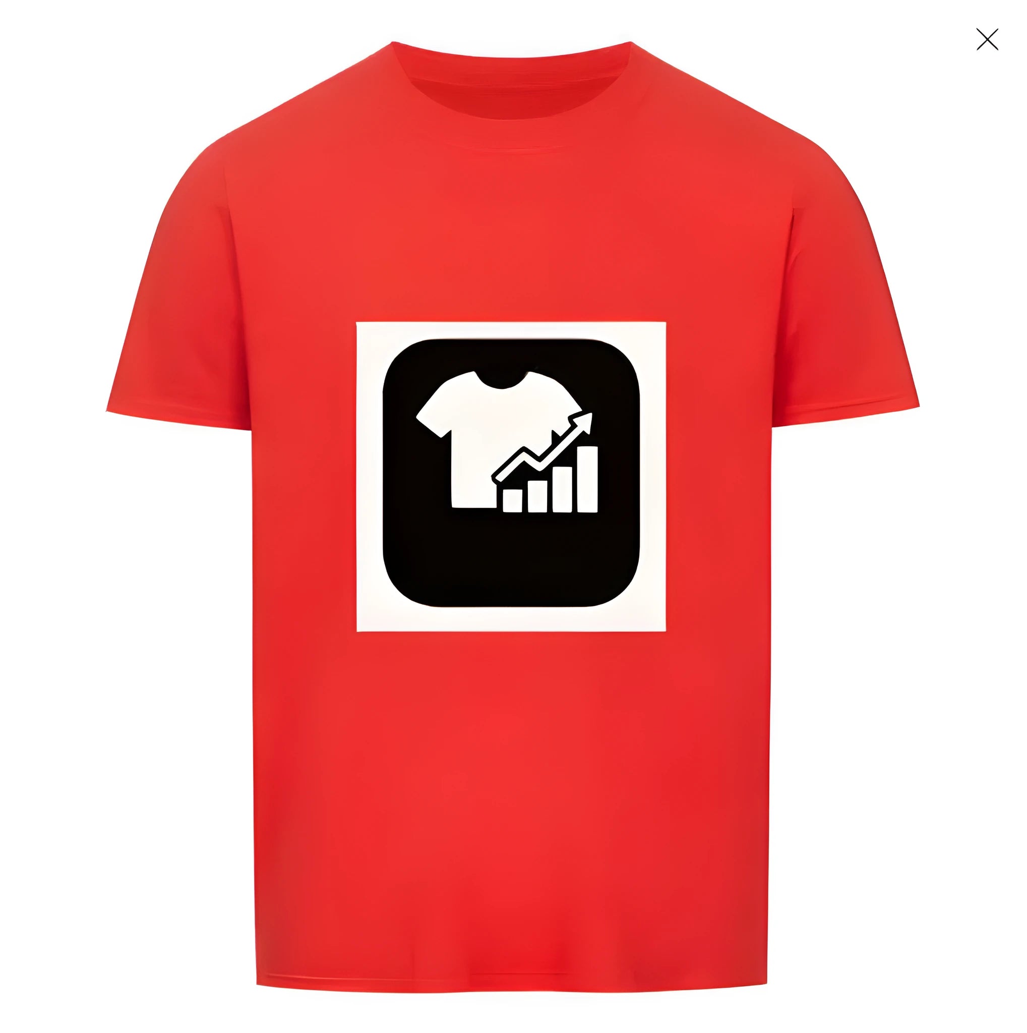 Red striped Japanese retro style T-shirt in silk linen blend fabric