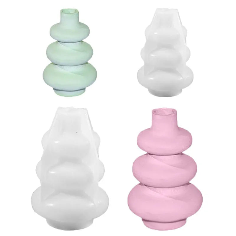 Silicone circle vase mould for cake decorating and resin crafts in two size options