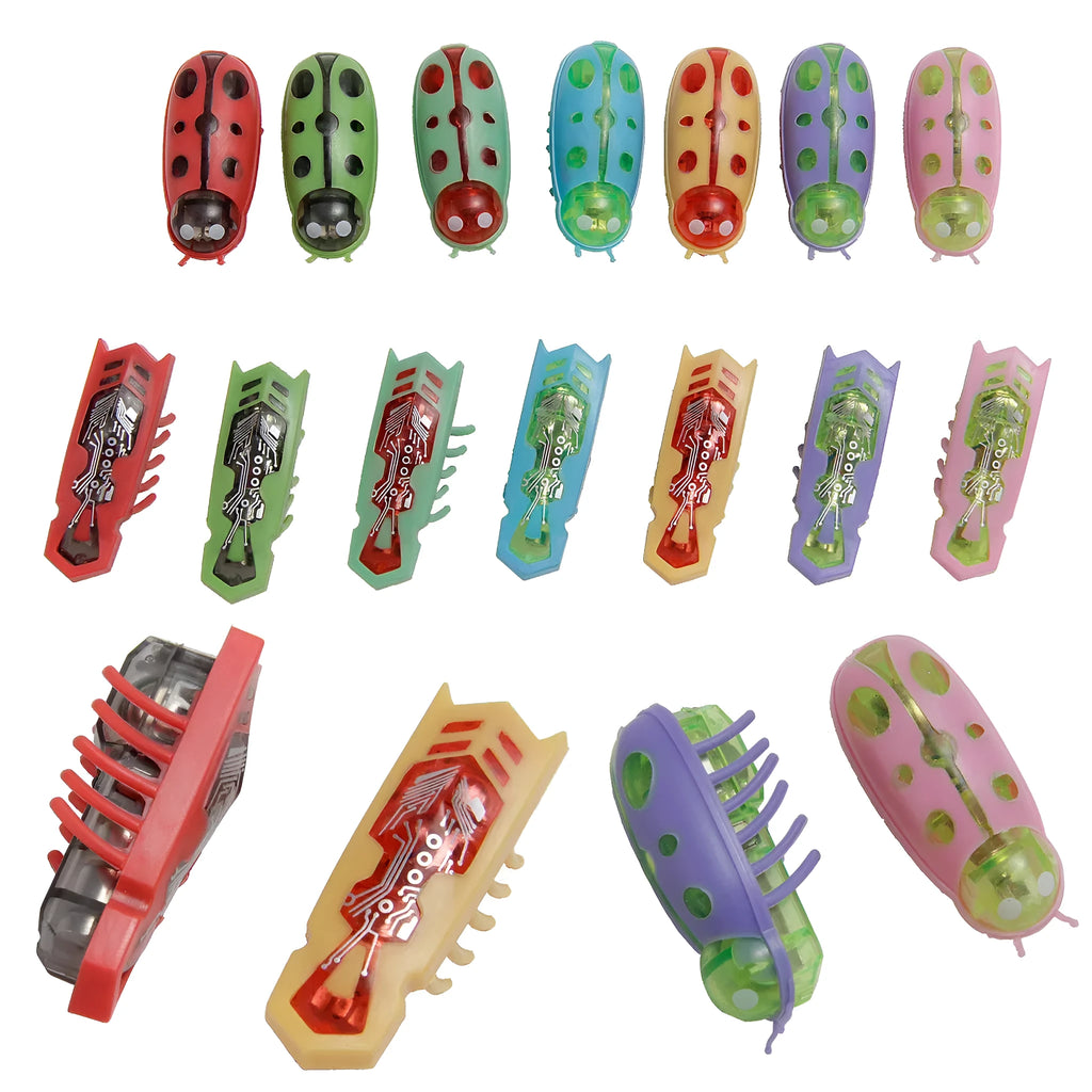 Electric bug cat toy in PVC with 12 angular legs and LR44 battery for random movement