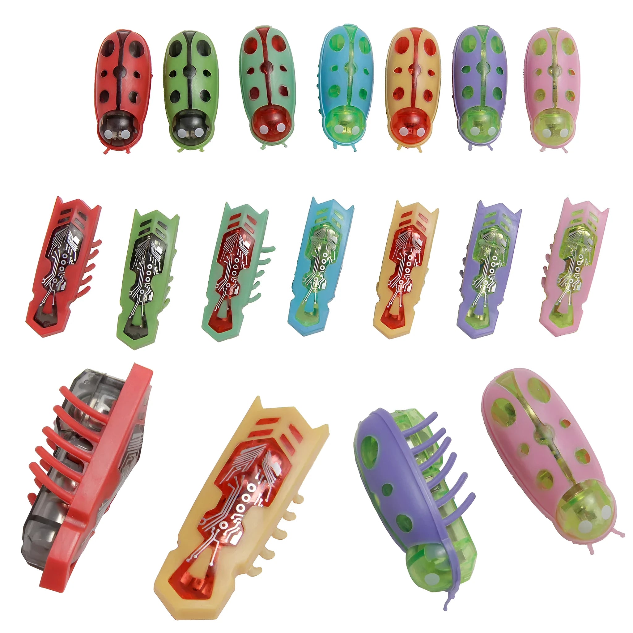 Electric bug cat toy in PVC with 12 angular legs and LR44 battery for random movement