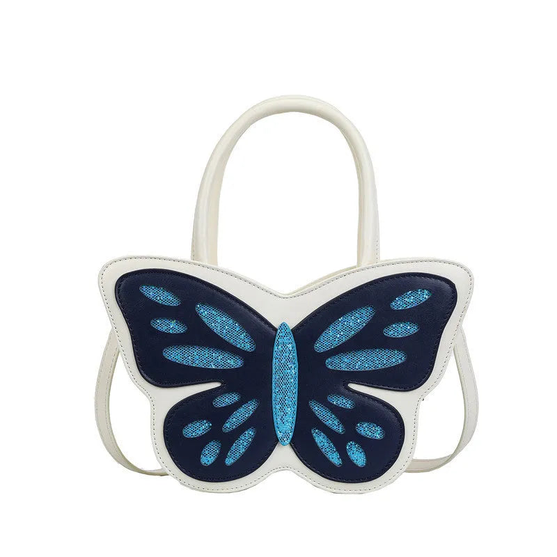 Square crossbody shoulder bag in PU material with contrasting colour details