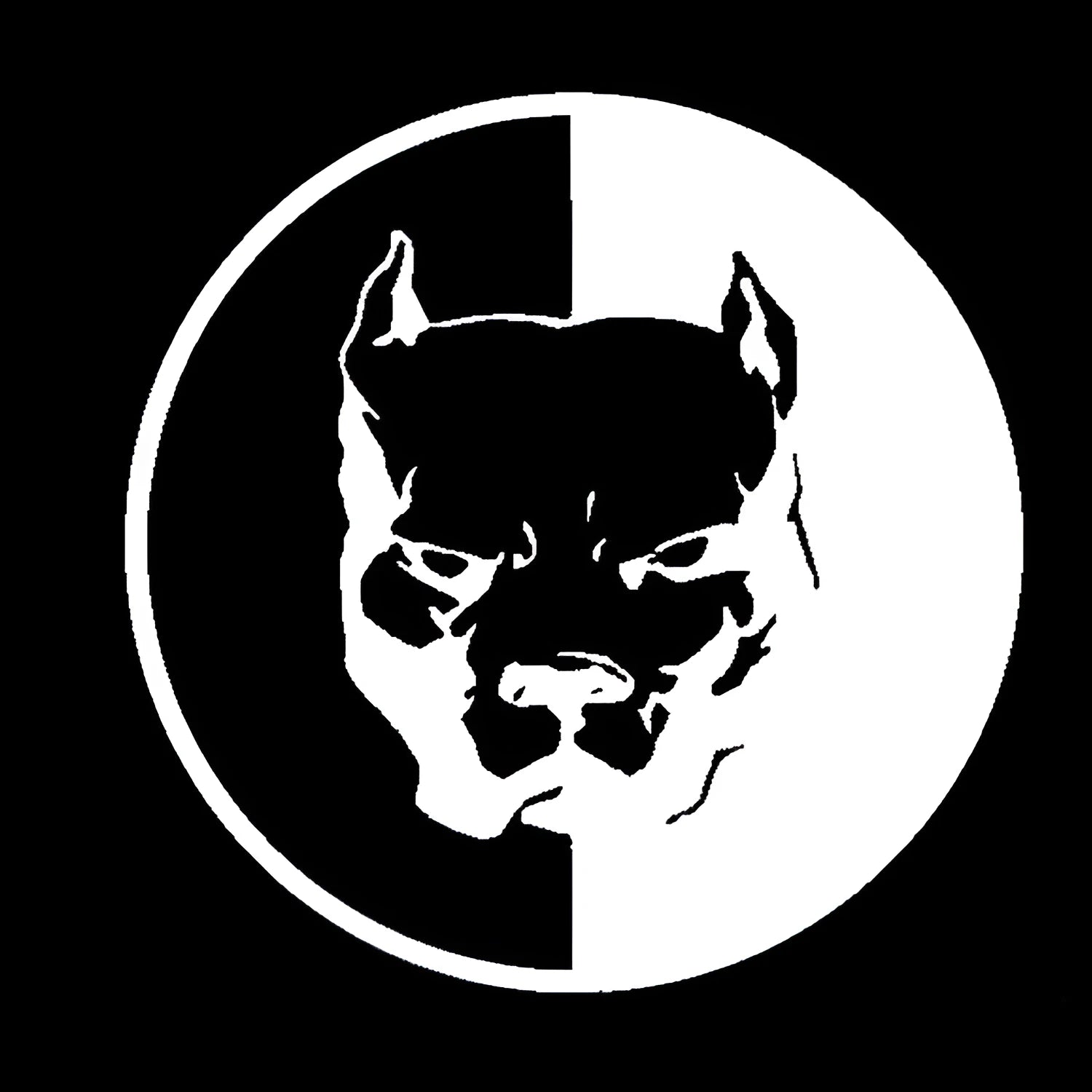 Reflective car sticker with superhero Bulldog pattern, 12x12cm in size, shown in red colour.