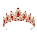 Baroque bride crown headdress with diamond treatment in silver and gold colour options