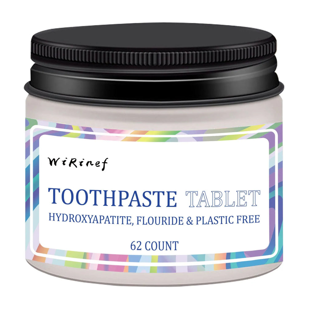 62-count portable toothpaste tablets in solid TP19 formulation for general oral cleaning