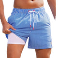 Men's loose fit quick-drying swimming trunks in spandex with colourful pattern options