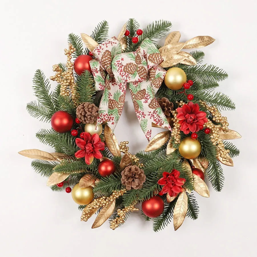Christmas garland decoration in plastic with multiple hanging style options