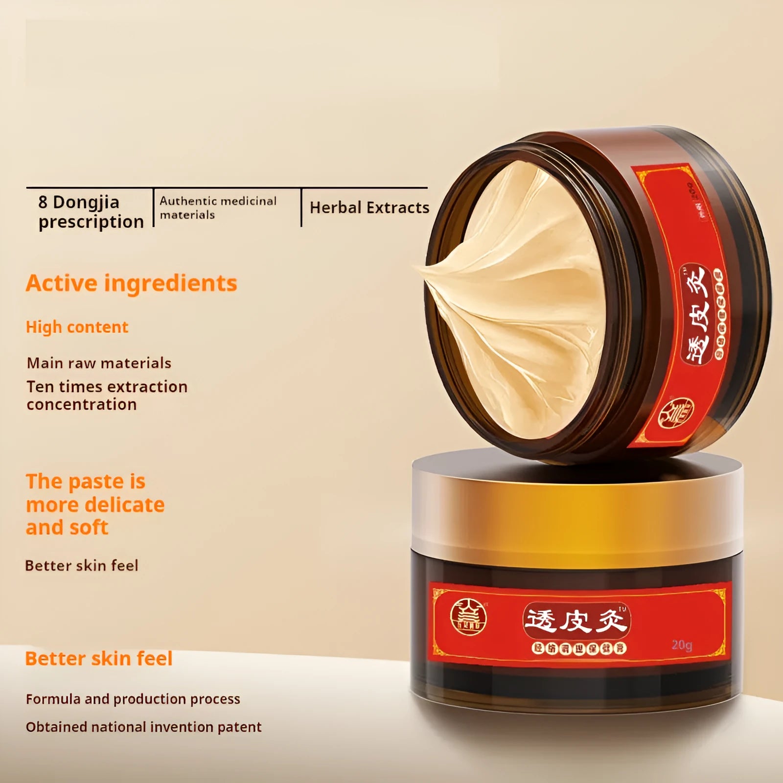 Bestlife herbal skin-penetrating moxibustion analgesic ointment tube 20g Baishi grass colour