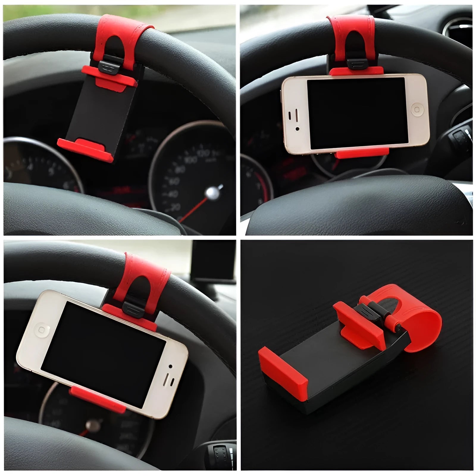 Universal car steering wheel clip mount phone holder for GPS navigation