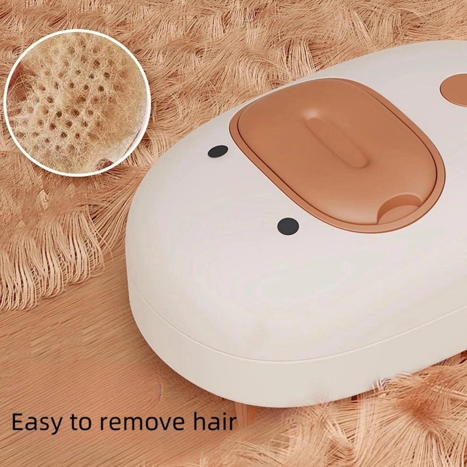 White rechargeable steam pet brush with rubber comb teeth for dog and cat grooming