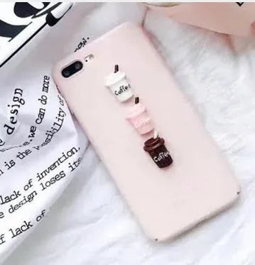 Silicone TPU iPhone case with 3D cartoon cat design in multiple colour options