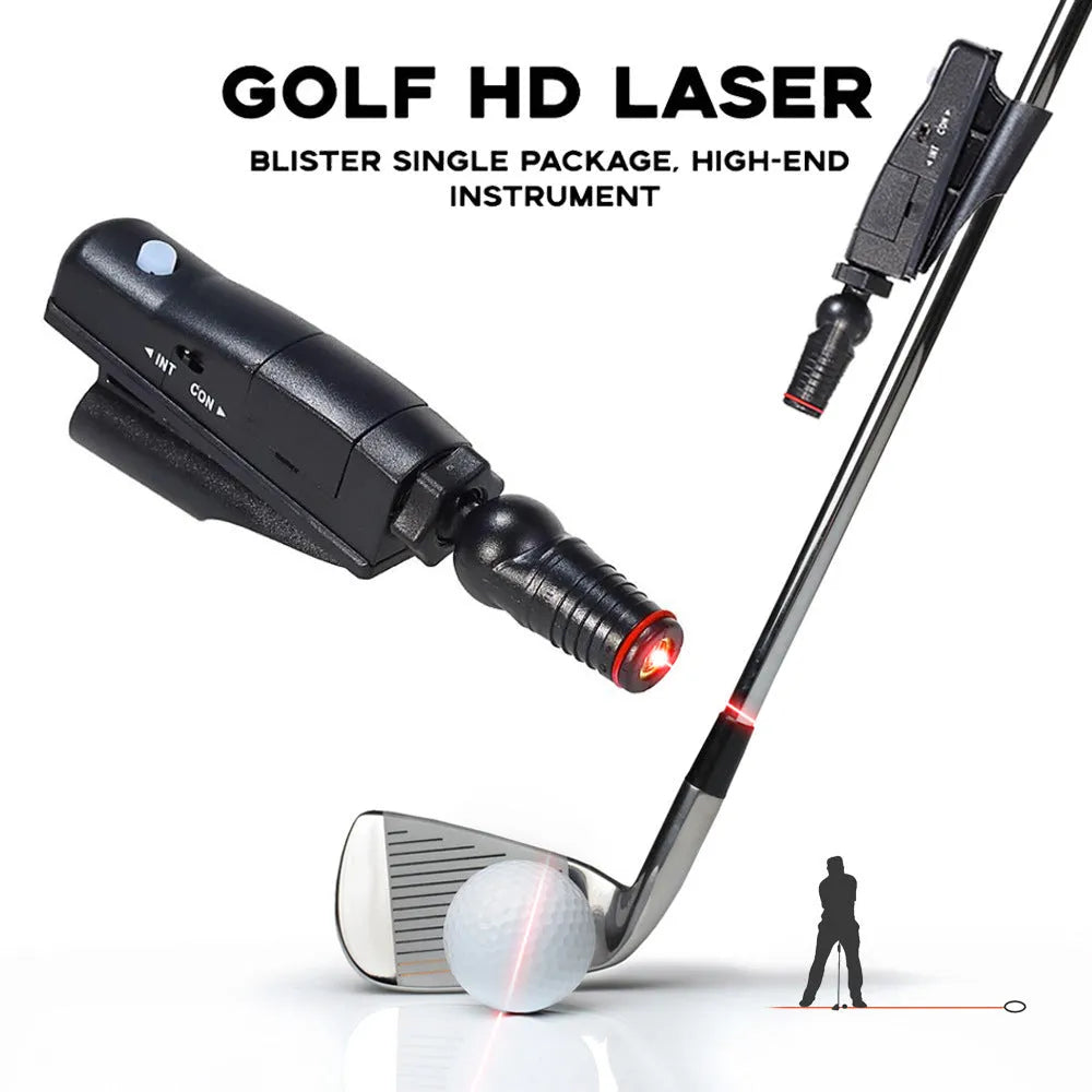 Black golf laser aiming instrument for putting alignment practice