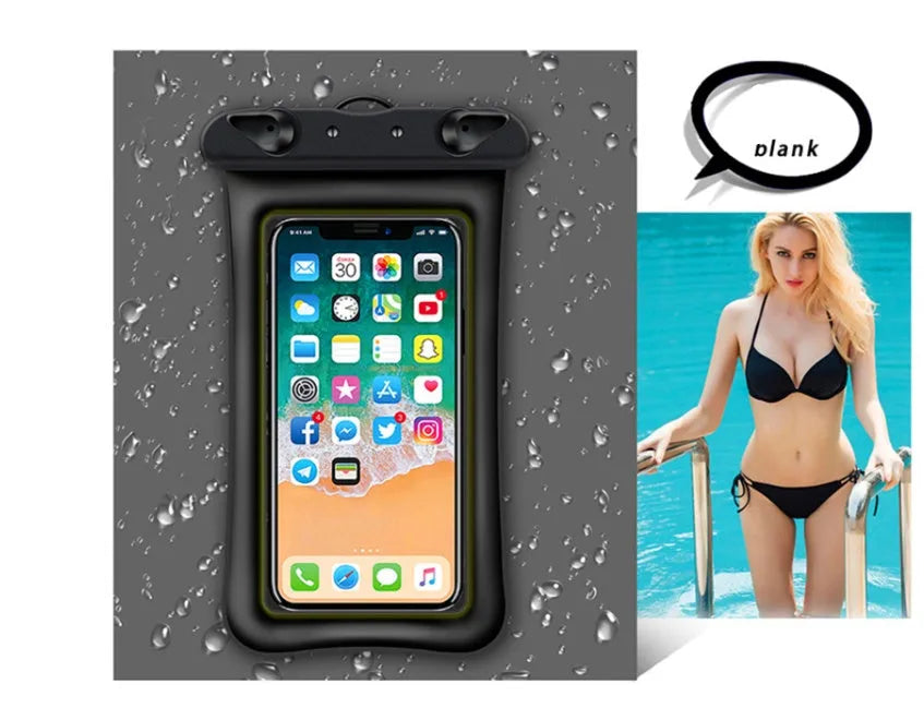 Waterproof phone pouch with hanging rope in multiple colour options