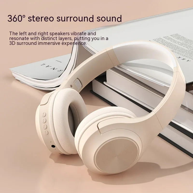 Personalised wireless Bluetooth headset with charging case in chalk black, ivory white, or youth green colour.