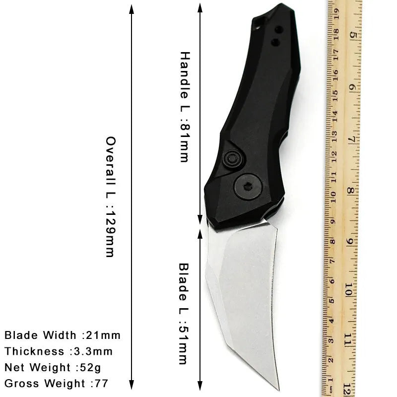 Outdoor folding pocket knife in black, grey or green with 150mm length