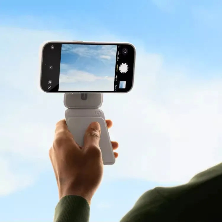 Black magnetic mobile phone holder case showing front view and side profile measuring 96.5mm.