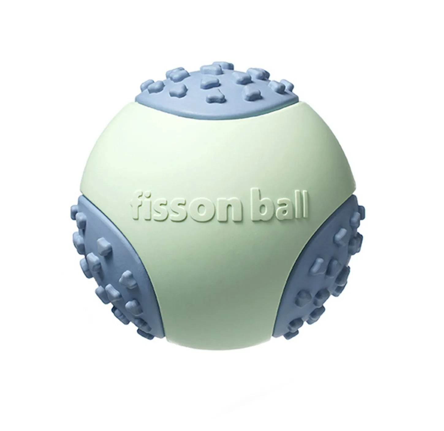 Green and pink 64mm rolling ball dog toys for interactive pet play