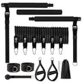 Yoga gymnastic bar with 180 pounds reinforced resistance band in pink and black TPE material options