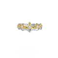 Princess Knight silver couple ring with adjustable opening and electroplated finish