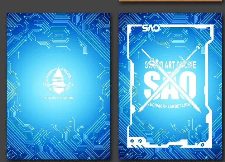 Sword Art Online hardcover notebook with character design on paper cover, 32K size
