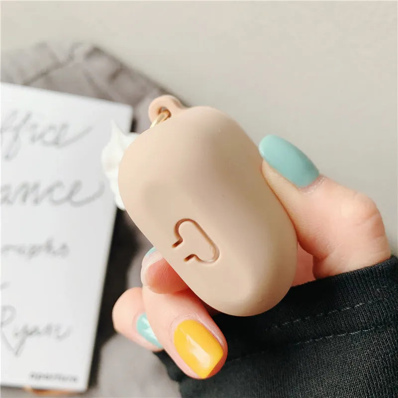 Cylinder ice cream design silicone case for Apple AirPods 2 wireless headphones