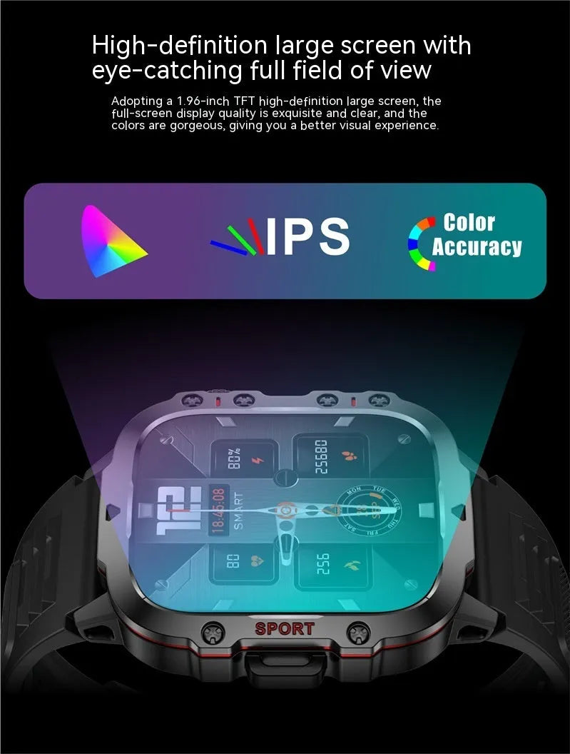 QX11 smart watch with TFT touch screen showing health metrics on wrist