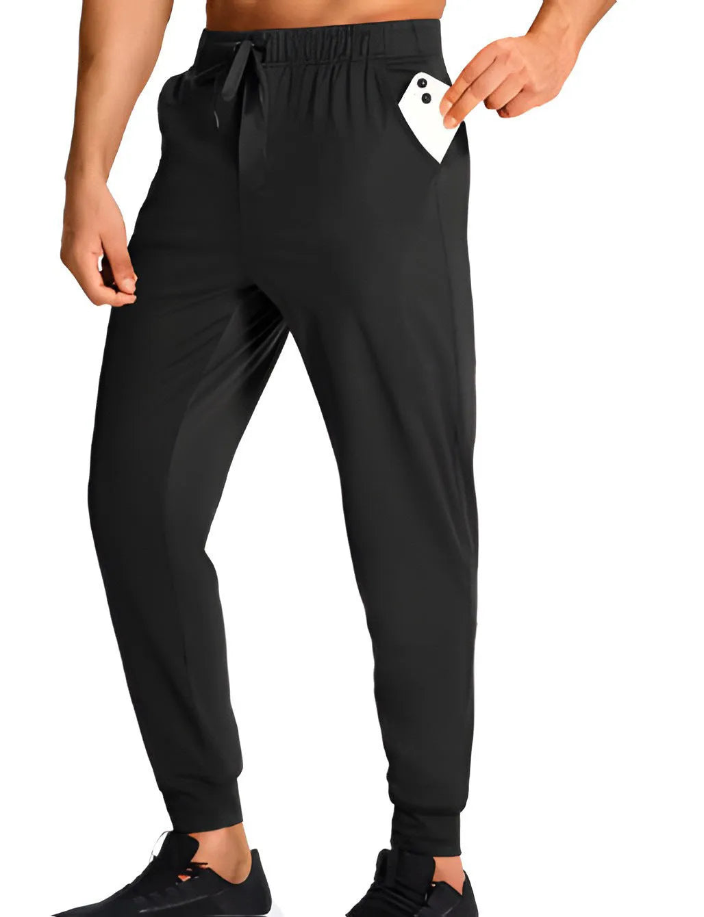Men's loose fit polyester work trousers in solid colour with size range XS to 4XL