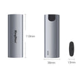 Grey aluminium mobile SSD with USB 3.0 connector for smartphone direct connection