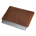 Crazy Horse leather horizontal computer liner bag in genuine cowhide with wear-resistant construction