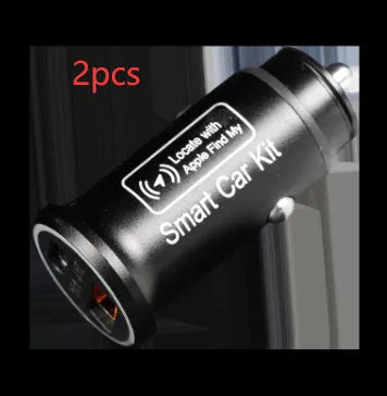 Black car charger GPS locator device for OBD-II port vehicle tracking.