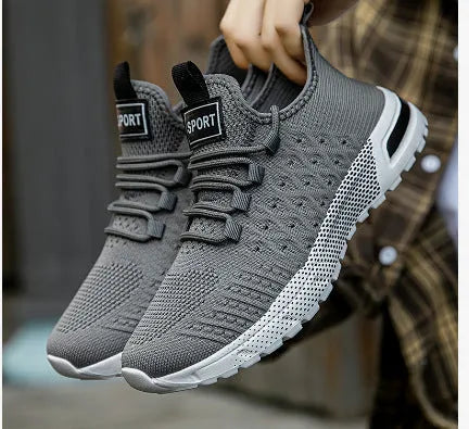 Men's mesh casual shoes in Army Green colour showing simple solid design
