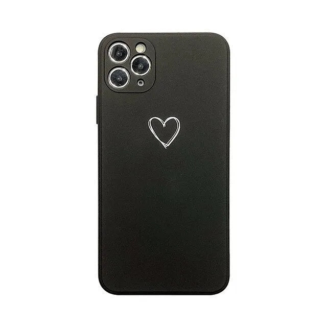 Solid colour silicone TPU phone case for Apple iPhone on a plain background.